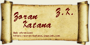 Zoran Katana vizit kartica